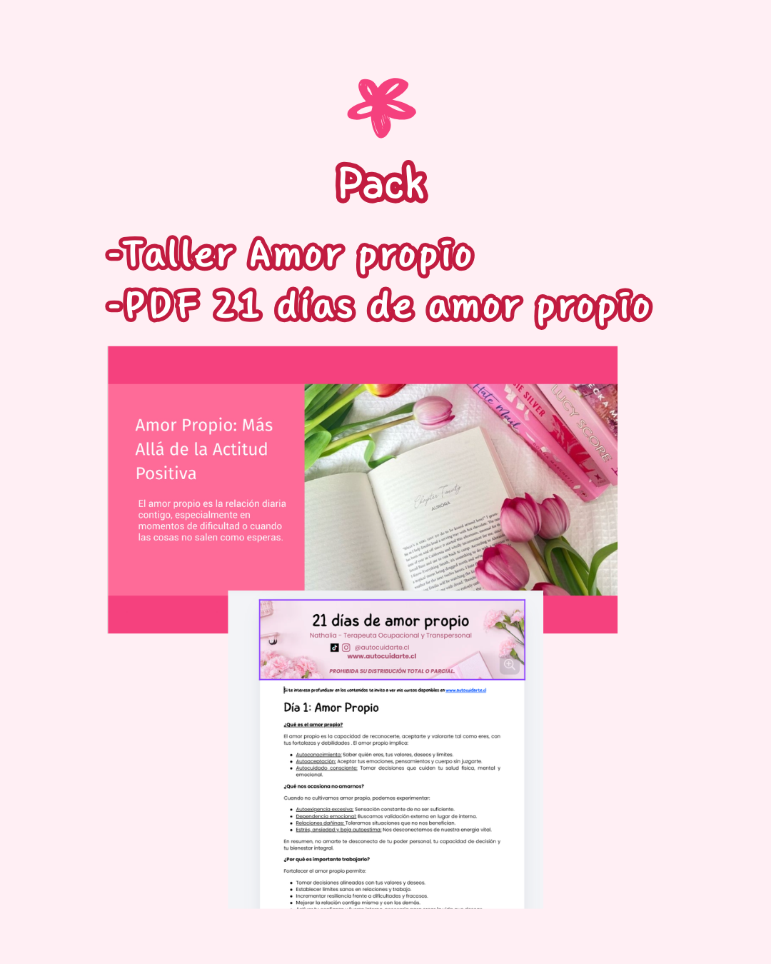 Pack Amor Propio – Taller + PDF Reto 21 días